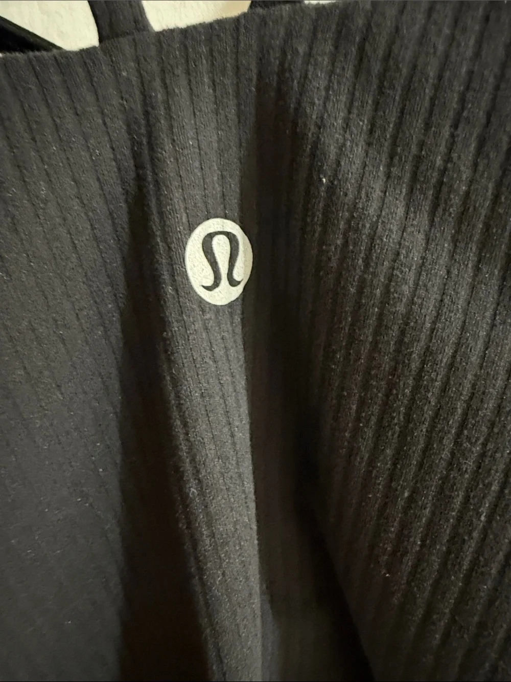 lululemon athletica Black Ribbed Tank with